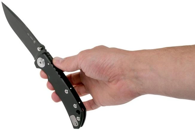 Spartan Blades Harsey Folder, Black PVD, Silver Hardware SF5BK-SHW Pocket Knife - Image 8