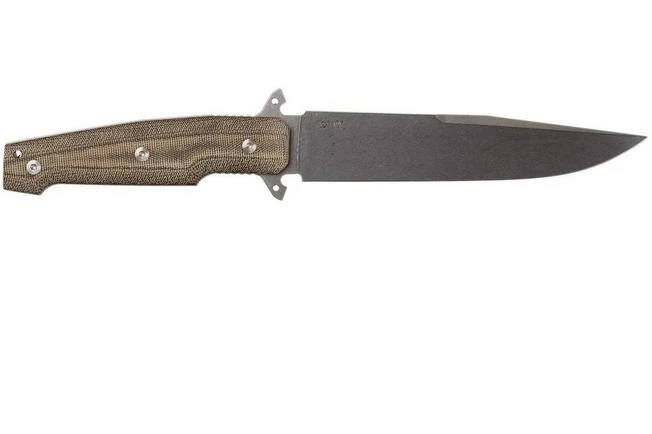 Viper Fate VT 4005 SWCV Stonewashed, Green Micarta, Fixed Blade - Image 2