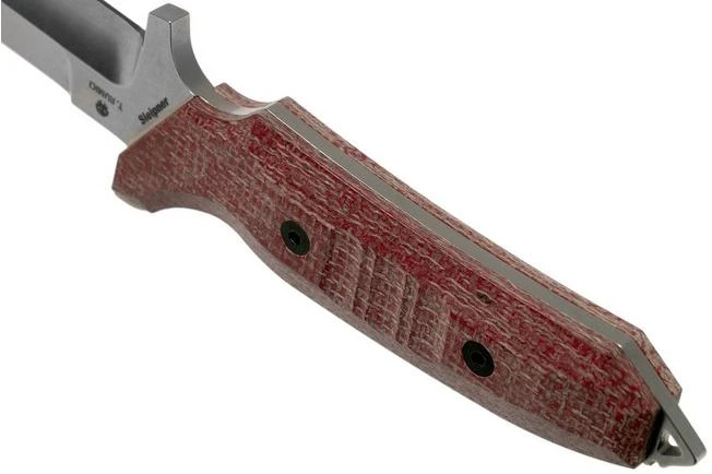 Viper Fearless VT4018CR Sleipner Stonewashed, Red Canvas Micarta, Fixed Knife, Rumici Design - Image 4