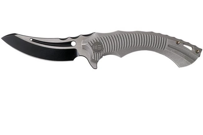 WE Knife 713C Sea Monster Gray Handle, Two Tone Blade Pocket Knife