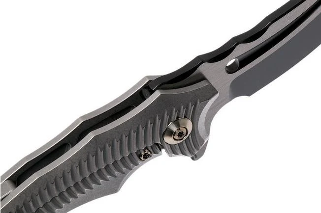 WE Knife 713C Sea Monster Gray Handle, Two Tone Blade Pocket Knife - Image 6