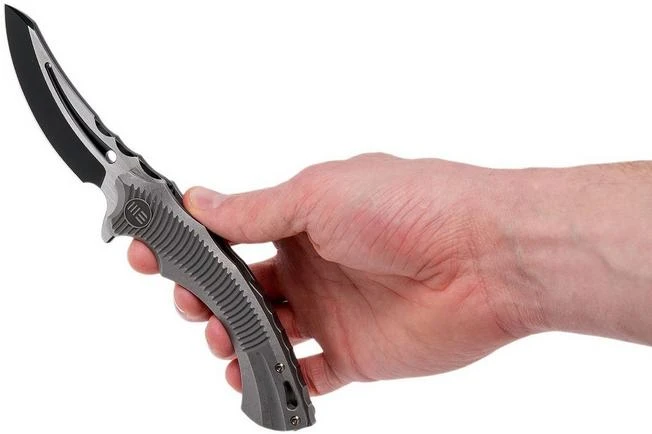 WE Knife 713C Sea Monster Gray Handle, Two Tone Blade Pocket Knife - Image 8