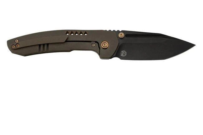 WE Knife Trogon WE22002-2 Bronze Titanium, Black Stonewashed CPM 20CV Pocket Knife - Image 2