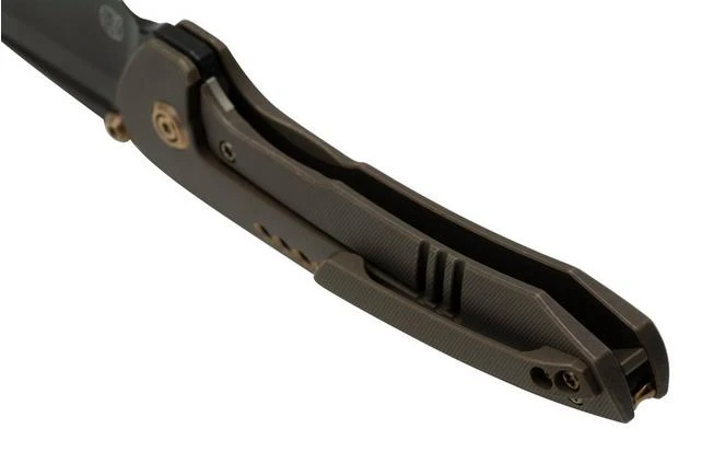 WE Knife Trogon WE22002-2 Bronze Titanium, Black Stonewashed CPM 20CV Pocket Knife - Image 4