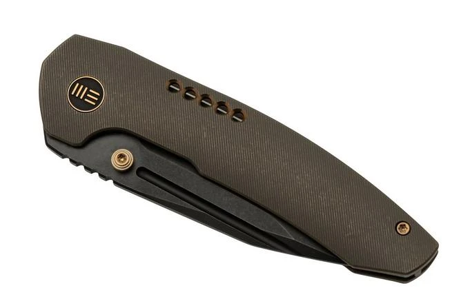 WE Knife Trogon WE22002-2 Bronze Titanium, Black Stonewashed CPM 20CV Pocket Knife - Image 6