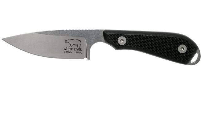 White River Knives M1 Backpacker Pro Black G10 Fixed Knife, Kydex Sheath