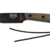 ESEE Model 4HM Bushcraft Knife Modified Handle, Leather Sheath