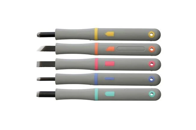 Yoshiharu MRG-5 Maruichi Japanese Wood Carving Knives, Set Of 5